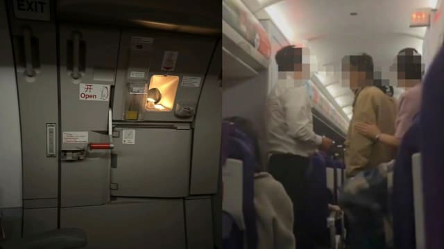 飞机降落时欲开舱门 中国男子被刑事拘留