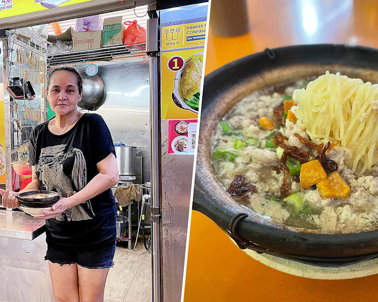 Despite Slow Biz, Maxwell Hawker Sells $2.50 Soupy Claypot Bak Chor Mee To Cater To Seniors