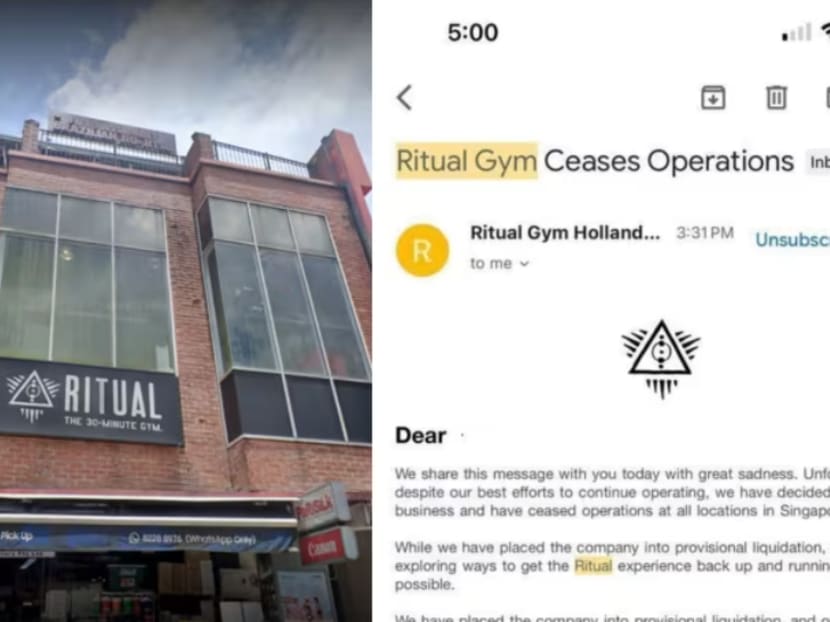 Singapore gym chain Ritual told its members that it has ceased operations at all four of its outlets in Singapore. Singapore gym chain Ritual told its members that it has ceased operations at all four of its outlets in Singapore.
