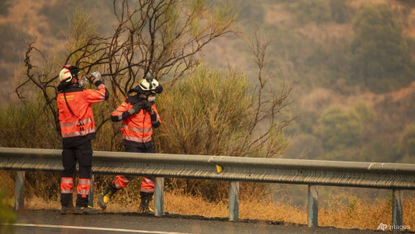 Strong wind complicates fighting wildfire in southeast Spain