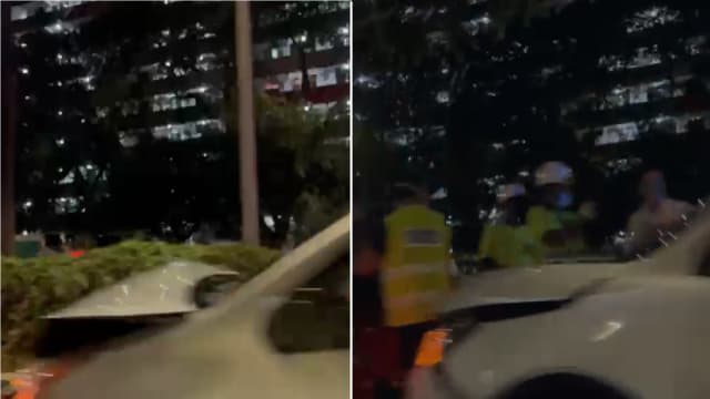泛岛快速公路发生五车连环撞 德士司机乘客送院