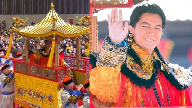 福山雅治扮清朝皇帝　22人抬轿游行！