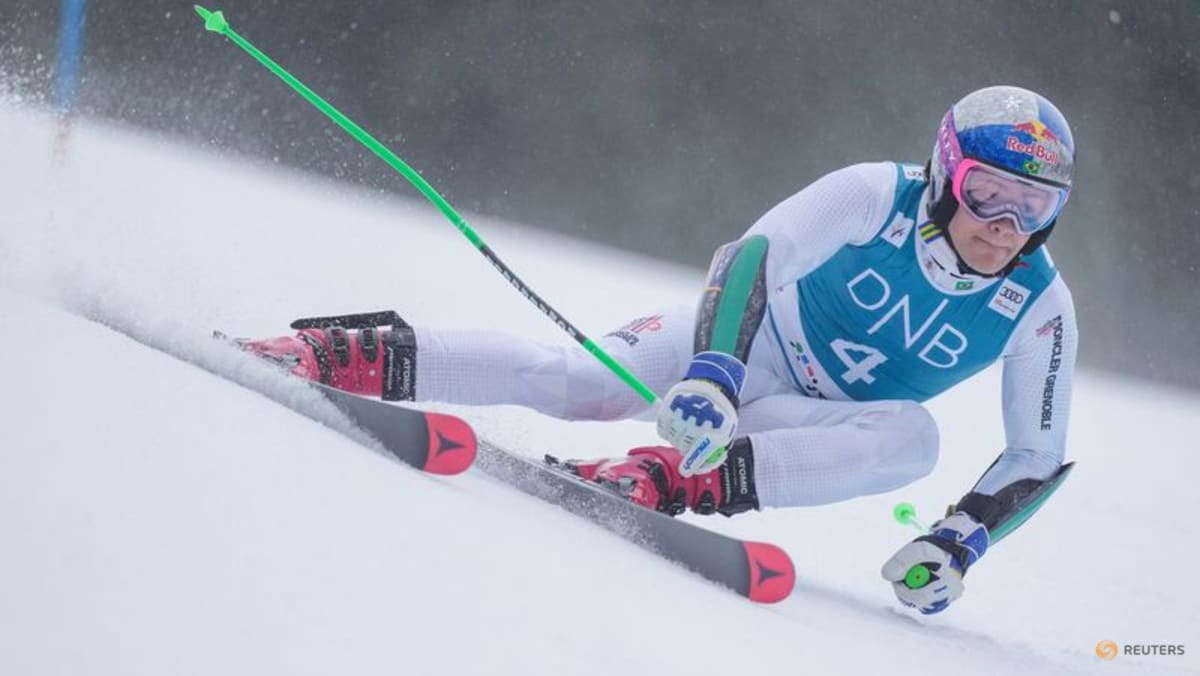 Alpine skiing-Brazil's Pinheiro Braathen takes World Cup giant slalom title