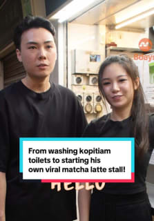 After job-hunting for 3 years to no avail, diploma holder Larry Lim started working at a coffeeshop his relative owns, where he did everything from manning the till to even washing the toilets.  Last year, he took the plunge to open his own hawker stall selling artisanal Japanese tea lattes, and now the queues there are up to an hour for his budget-friendly drinks! #8dayseat #8dayseathawker #matchalatte #tea #sgtiktok #foryou
