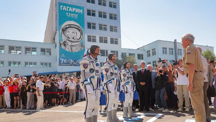 Russia launches American and two cosmonauts to space station with rare NASA chief visit