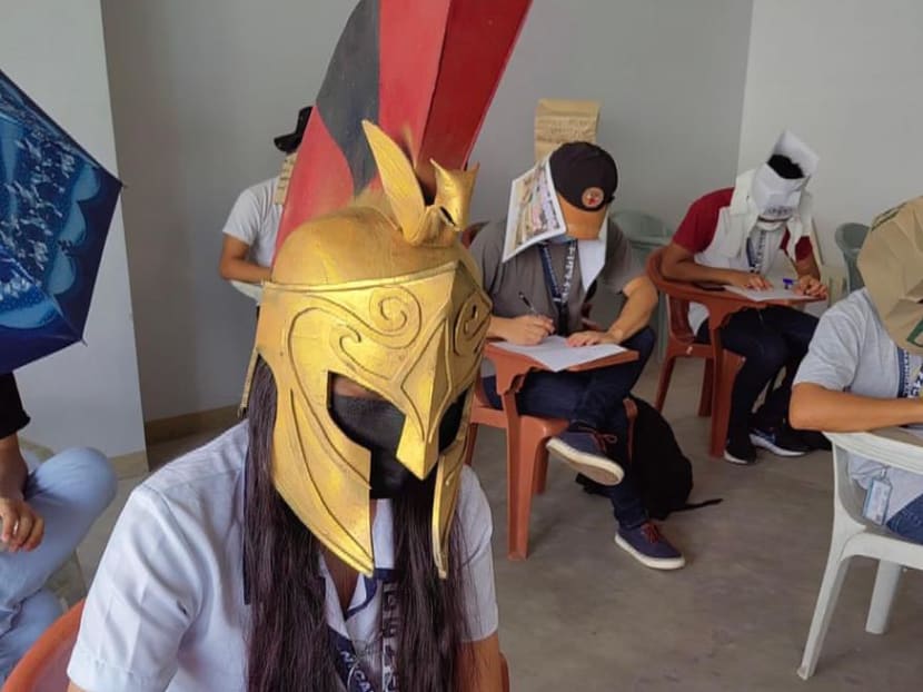 #trending: Creative ‘anti-cheating’ hats by university students in Philippines go viral