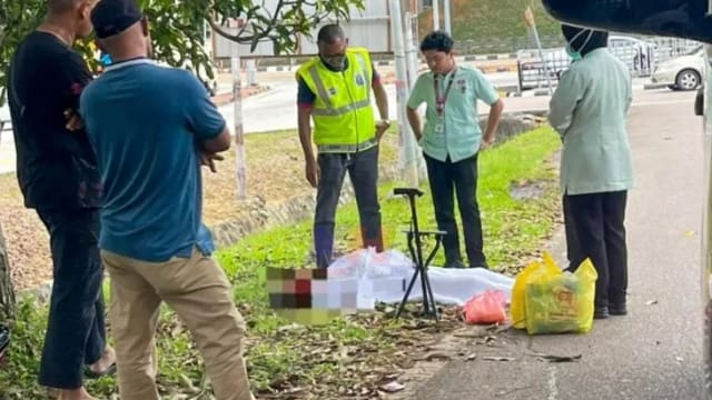 狮城老翁马国路边不适倒下 证实心脏病发身亡