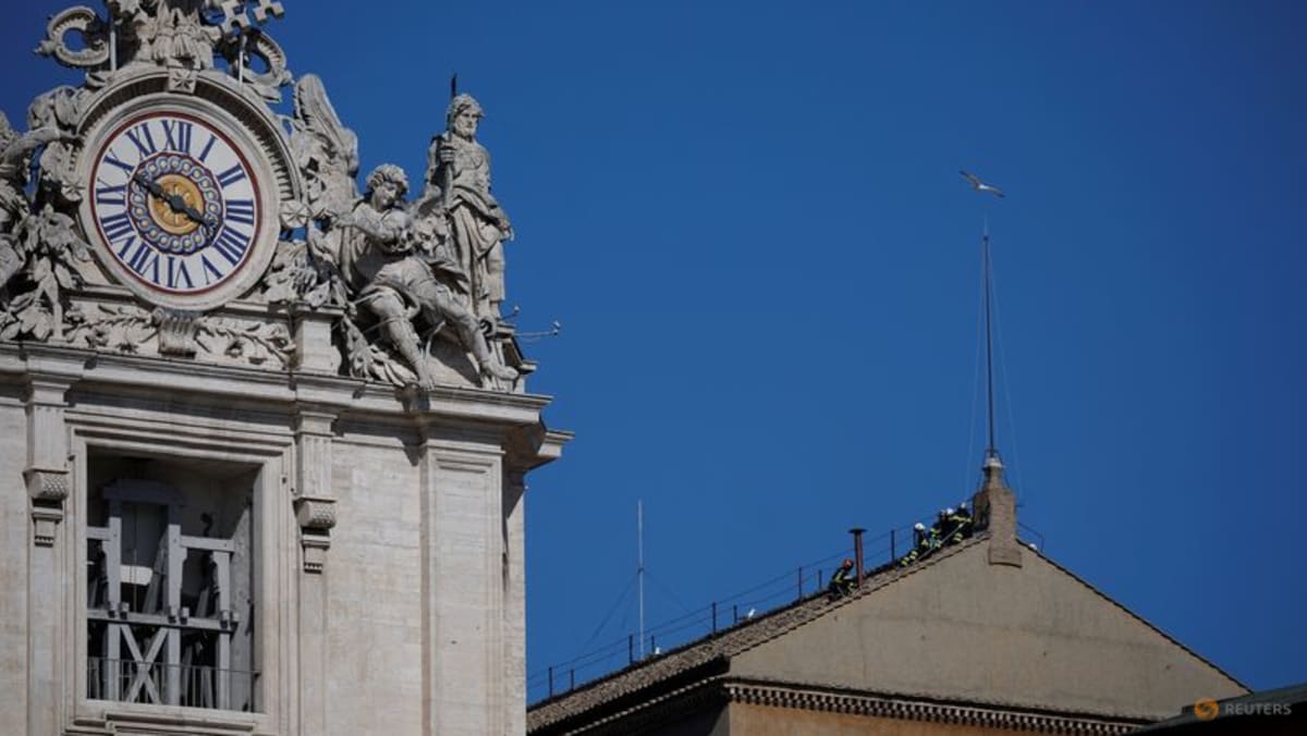 Vatican chimney installed ahead of papal conclave