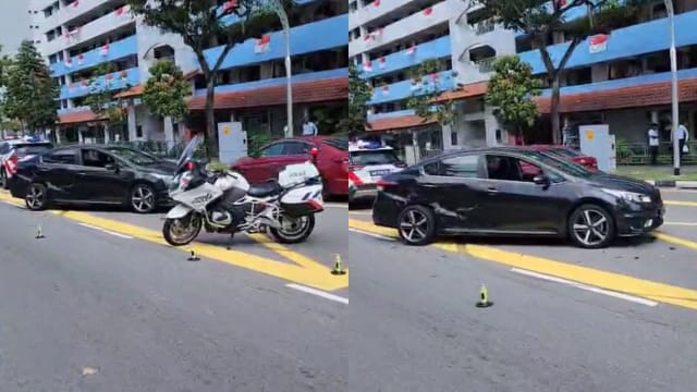 明地迷亚路发生车祸 33岁男司机助警方调查