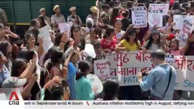 Hundreds protest in New Delhi after a series of reported rape cases 