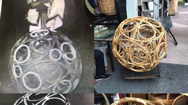 【958印象古早】相隔60年 藤具师傅凭旧照复制父亲做过的藤球（二）