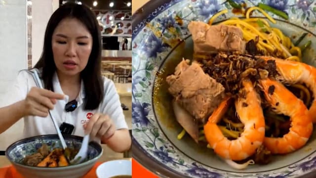 隐藏在邻里咖啡店的高人气排骨虾面！选项多，还可加料粉肠、鲍鱼、鲜蛤等