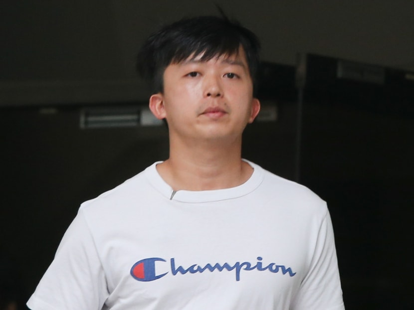 Tang Jia Ming Clarence is seen leaving the State Courts on August 23, 2018.