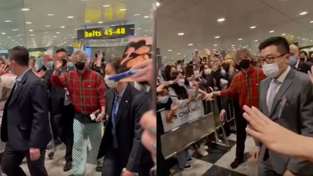 王嘉尔从曼谷飞抵新加坡　大批粉丝热情接机塞爆机场