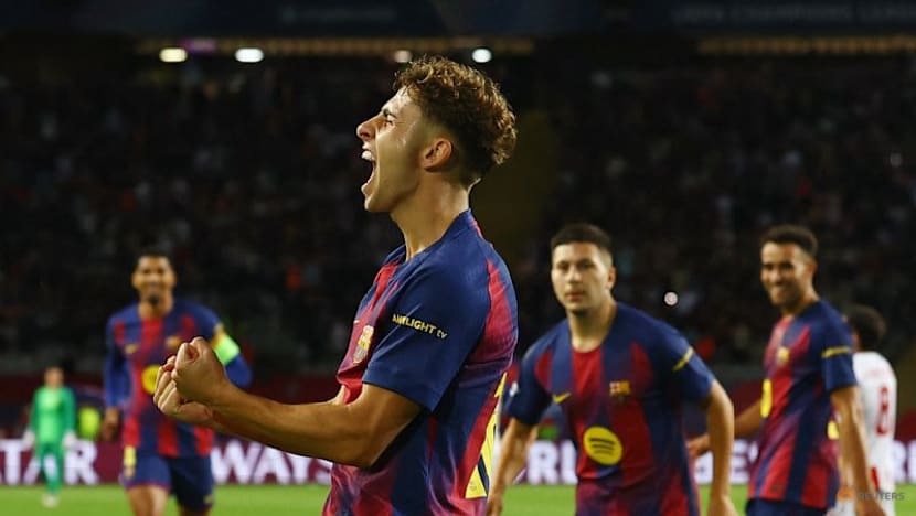 Fermin hat-trick inspires Barcelona to 6-1 rout of Olympiacos