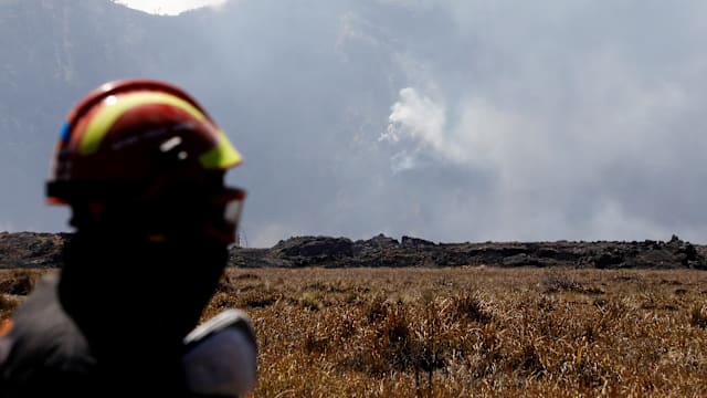 印尼布罗莫火山附近林火已扑灭 但周边现新火点