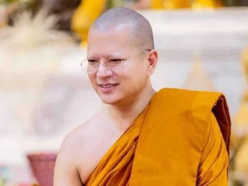 Mr Phra Ajarn Khom Abhivaro, who now goes by his layman’s name, Khom Khongkaeo, is accused along with eight others of embezzling 182 million baht (S$7 million) from a temple in Nakhon Ratchasima, Thailand.
