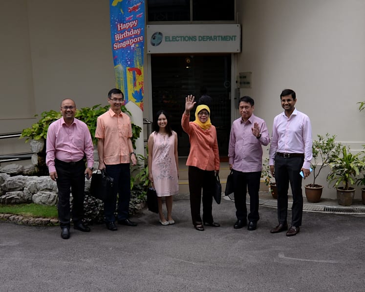 Last presidential hopeful Halimah submits forms for Presidential race