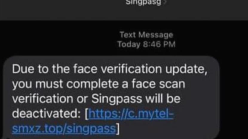 Police warn of SMS phishing scam targeting Singpass users; some end up with unauthorised credit card charges
