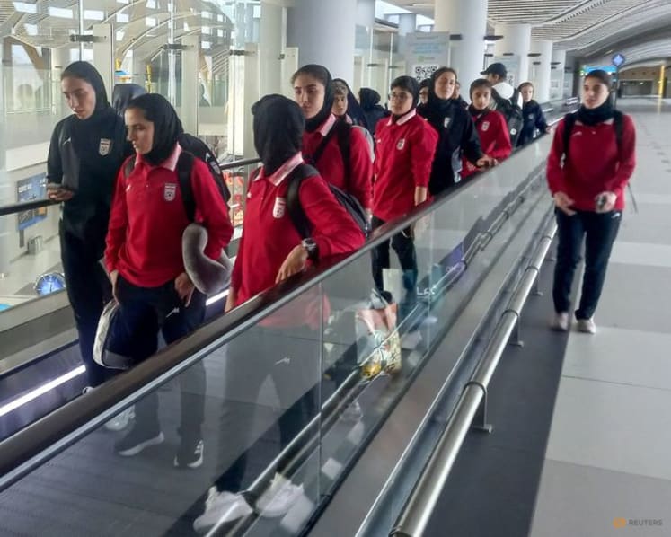 Iranian women's soccer team arrives in Turkey on journey home