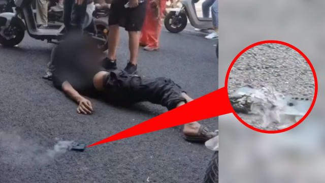 手机变手雷！华男手机突爆炸 当场路上吓晕