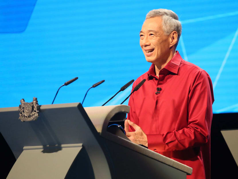 Prime Minister Lee Hsien Loong at the National Day Rally in 2019 at the Institute of Technical Education in Ang Mo Kio. Prime Minister Lee Hsien Loong at the National Day Rally in 2019 at the Institute of Technical Education in Ang Mo Kio.
