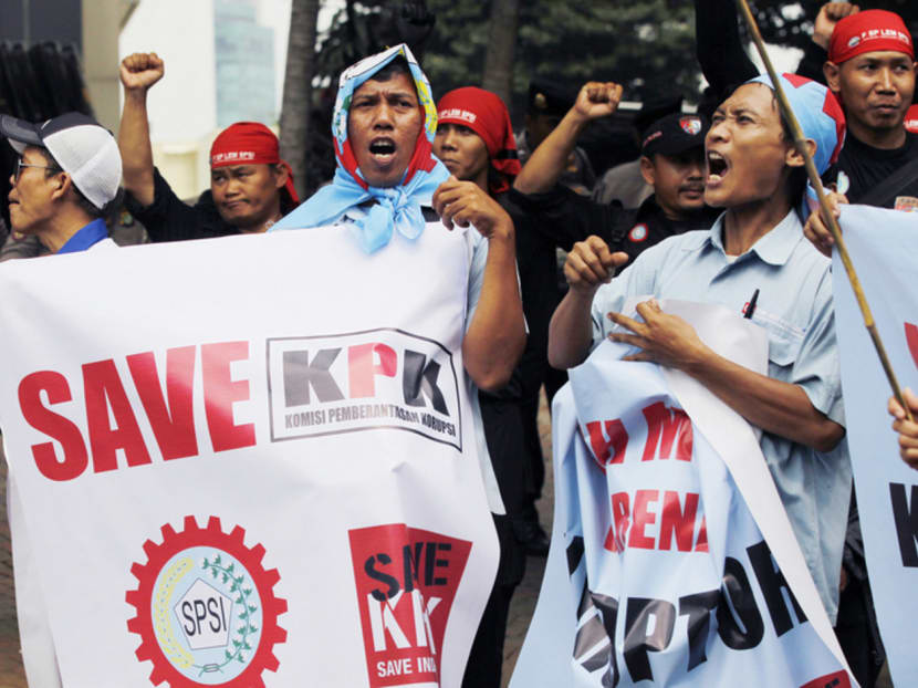 Supporters of the Corruption Eradication Commission at a rally in 2012. The KPK was established 11 years ago to handle high-profile graft cases, but has encountered many challenges. Photo: Reuters