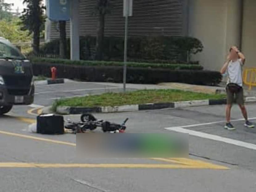 Video footage of the aftermath of the incident shows that the accident took place near the exit of Waterway Point’s loading and unloading bay. Video footage of the aftermath of the incident shows that the accident took place near the exit of Waterway Point’s loading and unloading bay.