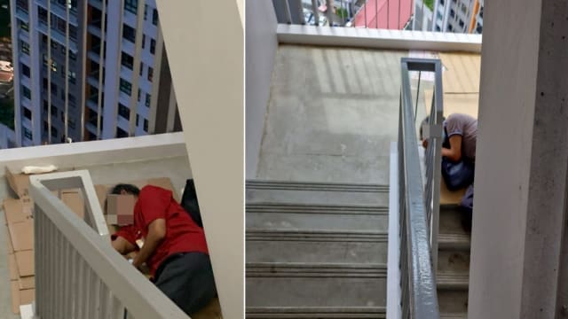 露宿组屋楼梯间 当局：老翁有房子 无需经济援助
