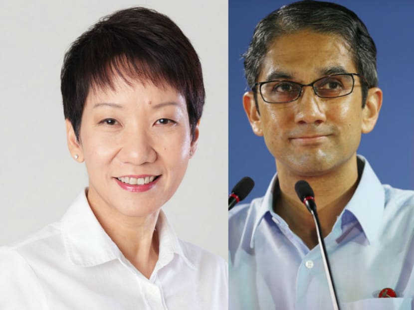 Leader of the House Grace Fu calls on WP's Leon Perera to apologise in Parliament for alleging in November 2017 that Mediacorp had edited parliamentary footage in partisan manner. Photo: PAP and TODAY file photo