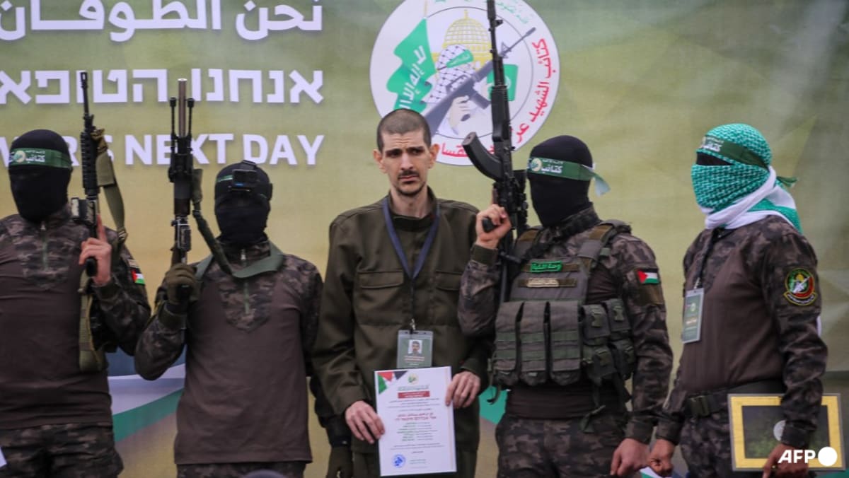 Hamas hands over three Israeli hostages to Red Cross in central Gaza