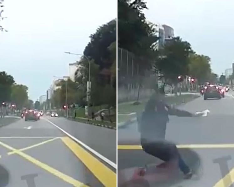 Police investigating case of man seen in viral video running into car's path in Serangoon North