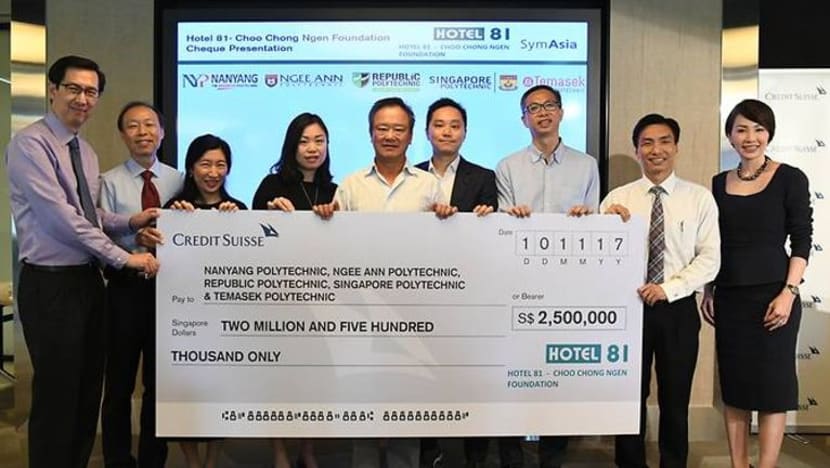 Yayasan Hotel 81-Choo Chong Ngen derma $2.5 juta bantu pelajar politeknik memerlukan Yayasan Hotel 81-Choo Chong Ngen derma $2.5 juta bantu pelajar politeknik memerlukan