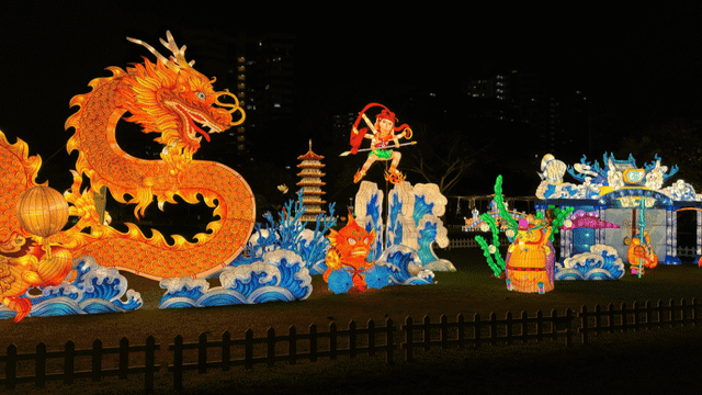 规模历来最大！裕廊湖灯会今年展出逾300个灯笼