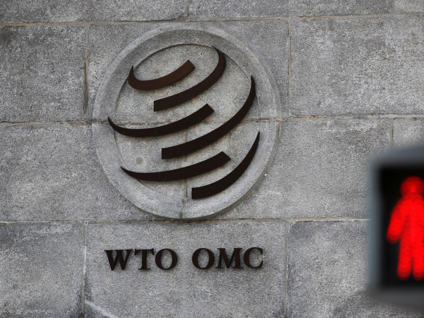 A logo is pictured outside the World Trade Organization (WTO) headquarters in Geneva, Switzerland. The Ministry of Trade and Industry said that Singapore will continue to support "efforts to refresh the WTO in meaningful ways”.