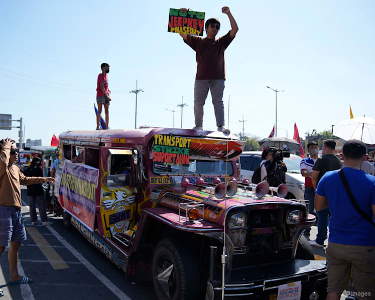 Philippine drivers stage strike over plan to phase out jeepneys, ageing public transport vehicles