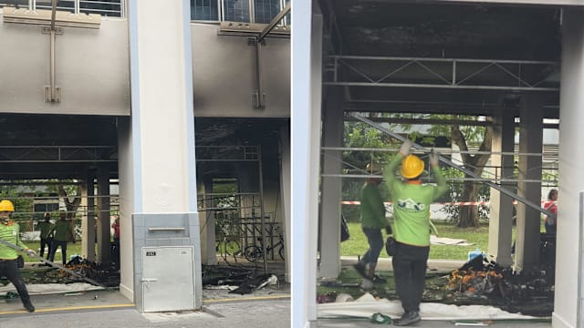 疑似香火引燃金纸 组屋底层灵堂突发火患