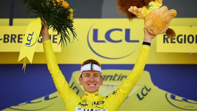 Pogacar back in yellow after winning stage seven of Tour de France