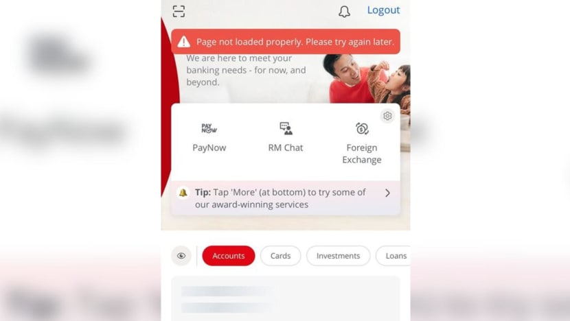 OCBC mobile app, internet banking services back to normal after brief disruption OCBC mobile app, internet banking services back to normal after brief disruption