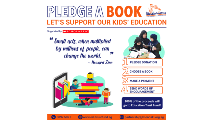 Lagi $3,700 derma diperlukan menerusi inisiatif Pledge a Book ETF MENDAKI Lagi $3,700 derma diperlukan menerusi inisiatif Pledge a Book ETF MENDAKI
