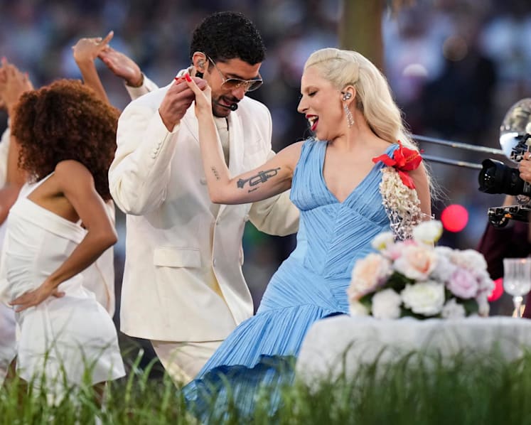 Bad Bunny brings Gaga, Martin and Puerto Rican pride to Super Bowl as Green Day, Puth play pregame