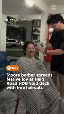 Digital marketer and content creator Aidan James Loo celebrates the festive season in the most meaningful way. #8dayssg #8dayssgtrending #christmas #haircut #kindness 
