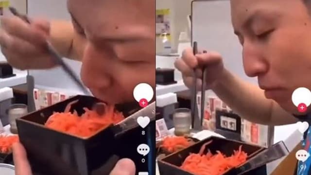 用沾满口水私筷夹吉野家红姜吃 日恶搞男监两年四个月