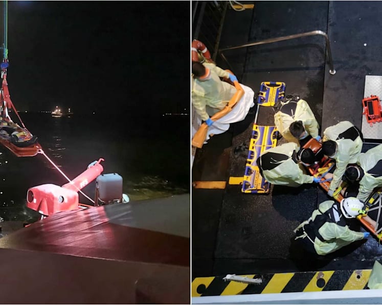 SCDF deploys marine vessels to rescue injured crew member