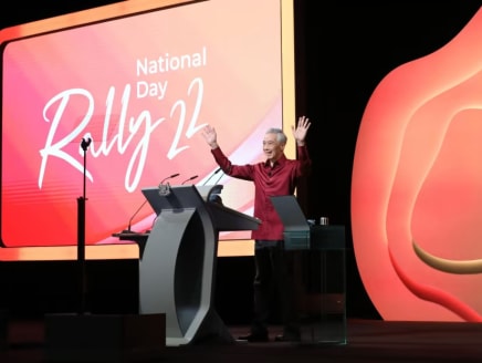 Prime Minister Lee Hsien Loong delivers the National Day Rally Speech on Aug 21, 2022.