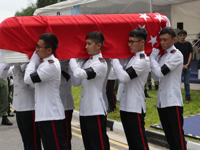 Solemn military send off for 3SG Gavin Chan, NSF killed during Ex Wallaby Solemn military send off for 3SG Gavin Chan, NSF killed during Ex Wallaby