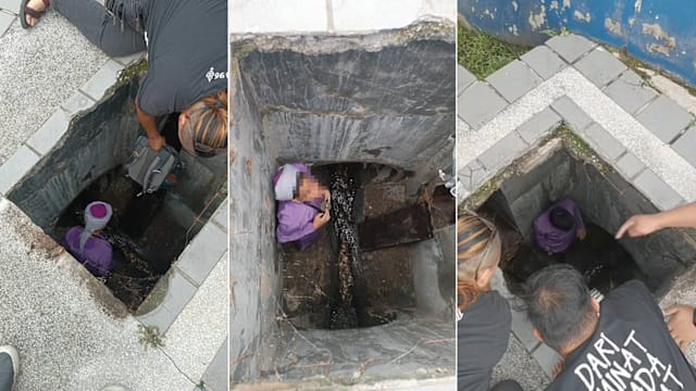 马国男孩坠入排水沟被困 外送员与热心民众伸援手