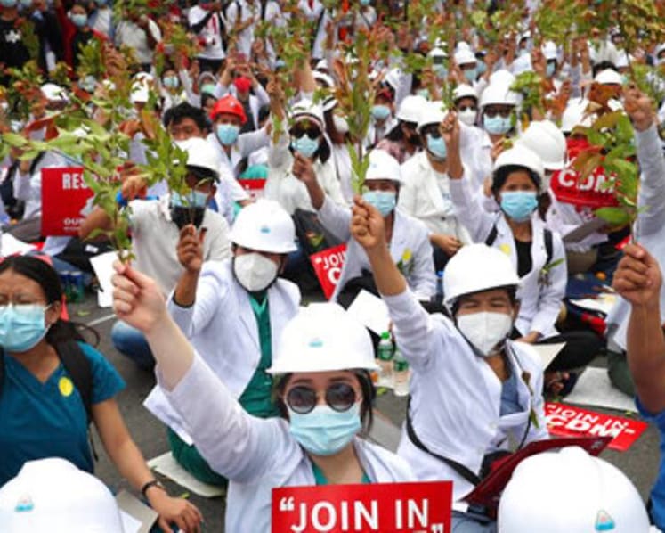Myanmar protesters' call for general strike draws junta threat