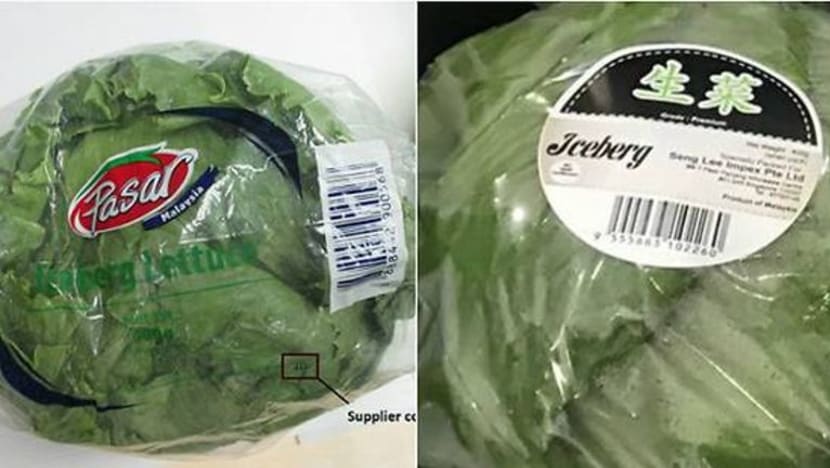 Penjualan daun selada iceberg ditarik balik dari pasar raya S'pura Penjualan daun selada iceberg ditarik balik dari pasar raya S'pura