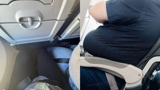 女子惨被超巨型邻座乘客“挤到”机窗 网民：胖乘客应买两张票